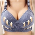 thumbnail image 2 of Virmaxy Womens Wireless Bra Adjustable Gathering Plus Size Breathable Bra Underwear Traceless Comfortable No Steel Ring Breathable Gathering Bra Underwear, 2 of 5