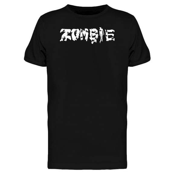 Zombie Graphic Scary Word Tee Men's -Image by Shutterstock