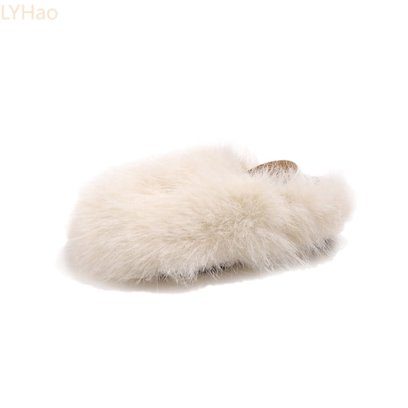 LYHaoo Cozy Winter Slippers For Girls Lined Shoes With Sole For Indoor And Outdoor Use Soft Warm Comfortable Footwear For Toddler And Sizes 8 Little Kid 2-2.5 Years