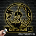 thumbnail image 3 of Craftnamesign Custom Cello Metal Wall Art LED Light, Custom Cello Player Name Sign, 3 of 5