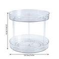 thumbnail image 4 of Plástico Spinning 2 Tier Lazy Turntable Bandeja de Almacenamiento Giratorio Organizador para Baño Vanidad Encimeras debajo del fregadero Armarios Vestidores Claro, 4 of 8