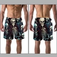 thumbnail image 3 of luoweisi Men's Beach Shorts Quick Dry Swim Trunks with Mesh Lining Skeleton 2XL, 3 of 5