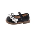 thumbnail image 3 of Viluyesy Girls Leather Dress Shoes - British Style Soft Sole Slip-On Princess Flats With Lace Bow Toddler School Party Wedding Black Size 10, 3 of 10