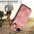 thumbnail image 7 of Dteck Case for iPhone 8 Plus / iPhone 7 Plus, Retro PU Leather Wallet Case with Rotating Ring Kickstand, Slim Back Protective Cover Case 5.5 Inch,Pink, 7 of 7