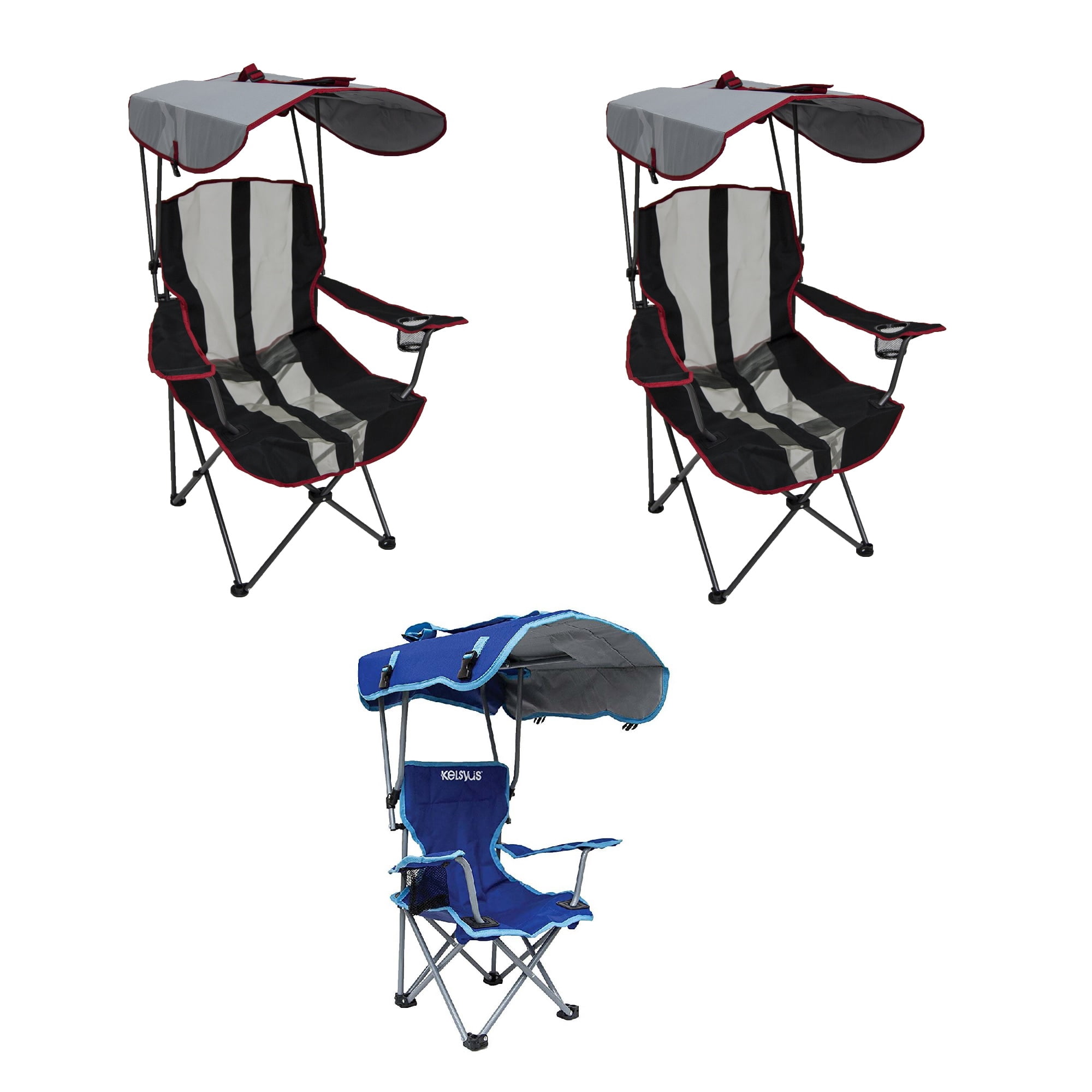 Kelsyus Canopy Chair W Cup Holder 2 Pack And Kids Canopy Chair W Cup Holder Walmartcom Walmartcom