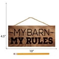 thumbnail image 6 of P. Graham Dunn My Barn My Rules Natural 10 x 4.5 Wood Wall Hanging Plaque Sign, 6 of 6