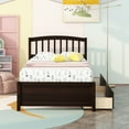 thumbnail image 4 of Bellemave Twin Bed Frame with 2 Storage Drawers, Wood Platform Beds with Headboard, Modern Storage Bed for Bedroom (Espresso), 4 of 8