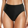 thumbnail image 1 of Women's Casual High Waisted Solid Color Split Plus Size Swim Trunks, 1 of 5