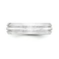 thumbnail image 3 of White Sterling Silver Ring Band Wedding 6mm Polished Fancy Size 13.5, 3 of 4