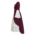thumbnail image 5 of Ynynloco Women's Renaissance Medieval Costume Victorian Dress Long Sleeve Boho Midi Dress Vintage Square Neck Tiered Ruffle Flowy Pockets Dress, 5 of 7