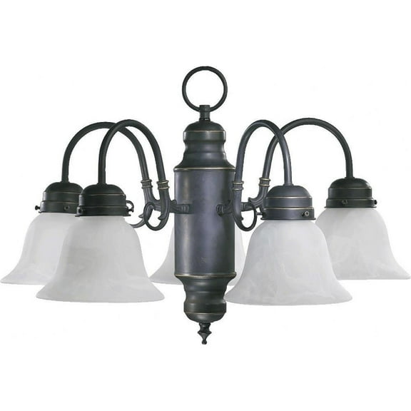 5 Light Nook Pendant in Traditional Style 20 inches Wide By 14 inches High-Old World Finish Bailey Street Home 183-Bel-3399922