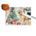 thumbnail image 2 of Golden Retriever Cozy Christmas Glass Cutting Board Large 12 in x 15 in, 2 of 5