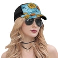 thumbnail image 5 of Picia Sunflowers Pattern Trucker Hat,Baseball Cap,Sun Protection Cap,Stylish Headwear,Leisure Cap,Outdoor Sports Cap, 5 of 7