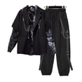thumbnail image 1 of Conjunto de pantalones Cargo con cadena para mujer, blusa Chian y chaleco de cadena, ropa de calle Harajuku, 3 piezas, otoño 2024, 1 of 5