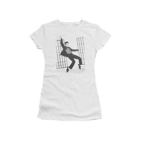 Elvis Dance T-shirt - Elvis Presley The King Rock Jailhouse Rock Dance Pose Juniors Sheer T-Shirt Tee