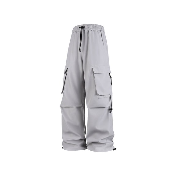 Kvture Parachute Cargo Pants for Men Lightweight Baggy Hiking Pants Y2k with 4 Pockets,Waterproof,Quick Dry,Ideal for Streetwear Khaki Pant
