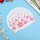 thumbnail image 3 of Gorro de natación para niños con dibujos animados de silicona, impermeable, con protección para las orejas, para piscina (gorro de goma con flores rosas y rojas), 3 of 5