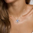 thumbnail image 3 of Fasjewly I Love You to The Moon and Back Necklace,S925 Sterling Silver Heart Birthstone Necklace, Moon and Star Pendant Necklace Christmas Birthday Anniversary Jewelry Gifts for Women / Wife /Mom, 3 of 11