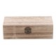 thumbnail image 4 of Caja de almacenamiento para el hogar, caja de madera natural con tapa, organizador de postales con candado dorado, estuche de joyería artesanal hecho a mano, ataúd de madera para uso doméstico, color, 4 of 8