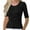 Black, variant on 3/4 Sleeve Tops for Women! Comdrip Women's Short Sleeve Boat Neck Shirts Ruched Side Slim Fit Basic Casual T Shirts Summer Casual Tee Tops Womens Shirts White M