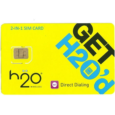 H2O Unlocked 2-in-1 SIM Card for all GSM Carriers (Standard + Micro
