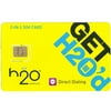 H2O Unlocked 2-in-1 SIM Card for all GSM Carriers (Standard + Micro Size)