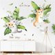 thumbnail image 2 of Cute Kittens Palm-Leaf Scandinavian Simple and Fresh Wall Stickers, sacinora Cartoon Cat Animal Wall Decals Removable Vinyl Peel and Stick for Living, 2 of 4