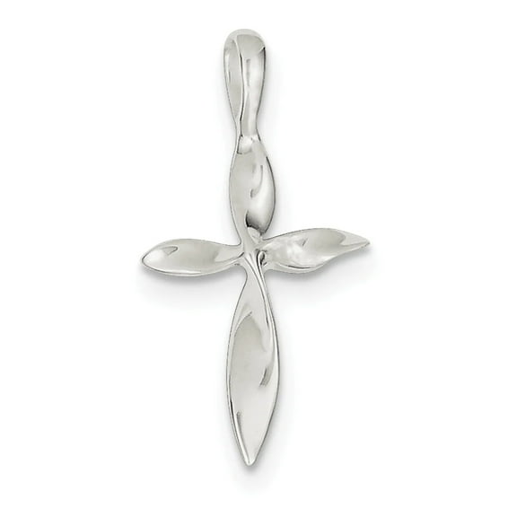 FJC Finejewelers Sterling Silver Twisted Cross Pendant Necklace - Chain Included