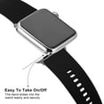 thumbnail image 6 of Rubber Watch Band Compatible with Apple watch Series Ultra 8 7 6 5 4 3 2 1 SE SE2 for Men and Women, Silicone Watch Strap with Stainless Steel Buckle for iWatch All Models, 6 of 8