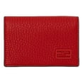thumbnail image 2 of Fendi Red Grained Leather Baguette Logo Card Case Wallet 7M0222, 2 of 7