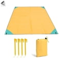 thumbnail image 3 of PULLIMORE Sand Free Beach Mat Waterproof Oxford Camping Rug Blanket for Travel Hiking Picnic (Yellow), 3 of 9