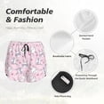 thumbnail image 5 of Disketp Cute Rabbit Flower Print Women's Shorts Workout Shorts for Athletic Gym Running Shorts with Phone Pockets Small, 5 of 8