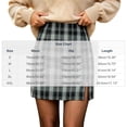 thumbnail image 2 of DailyTrove Women High Waist Plaid Split Mini Skirt Slim Casual Fall Short Skirt, 2 of 6