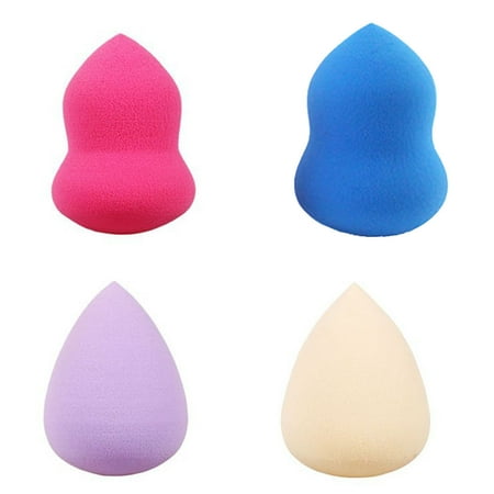 Cotton pad Puff Gourd sponge puff Water drop cotton makeup 60*40mm Gourd: Roses red Dark blue, water drops: skin color, light purple (for Japanese station)(New product (Best Japanese Makeup Products)