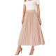 thumbnail image 2 of Faldas largas plisadas maxi de trabajo casual de vacaciones con cremallera lateral de cintura alta INSPIRE CHIC para mujer en rosa claro, 2 of 6