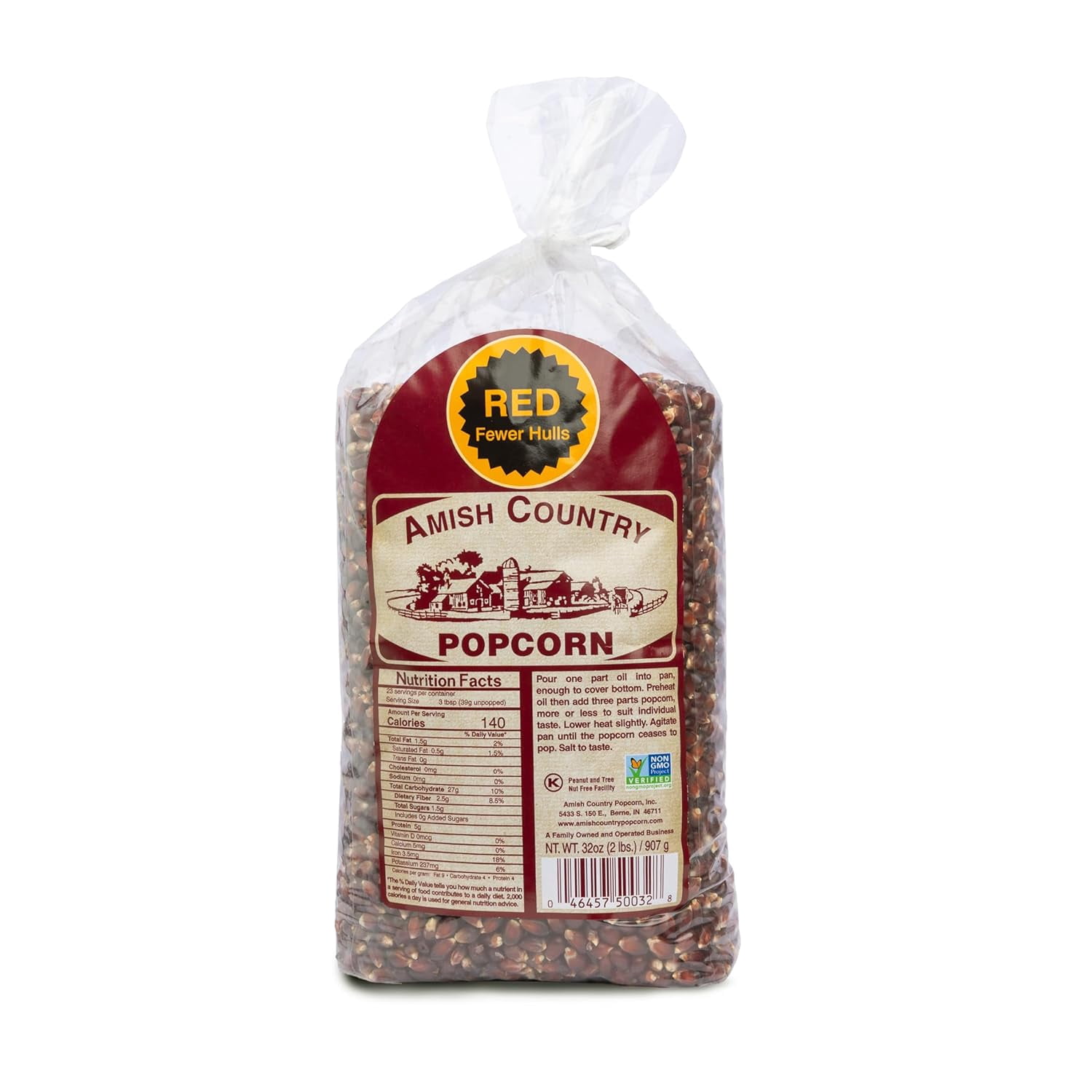 Amish Country Popcorn, 2 lb Bag, Mushroom Popcorn Kernels