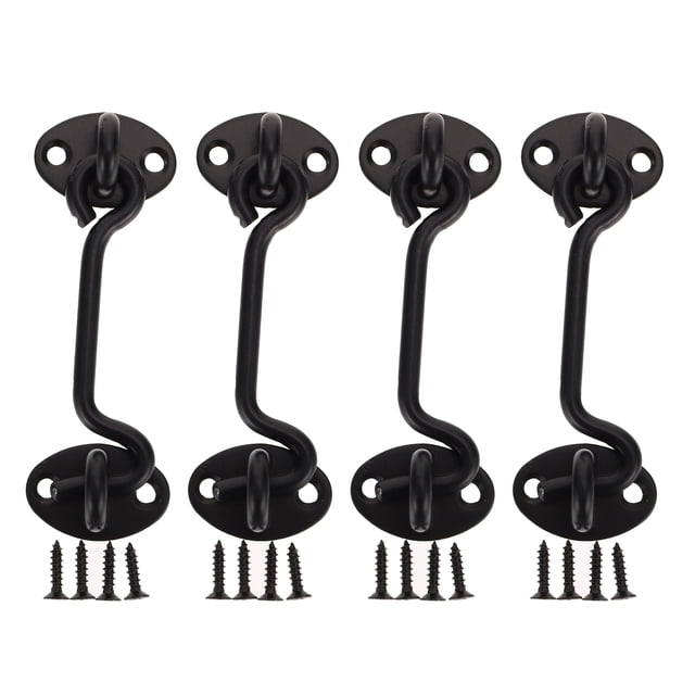 MasteelfCA 4 Ensembles Crochets de Cabine Illets Crochets de Porte Pivotants en Acier Inoxydable