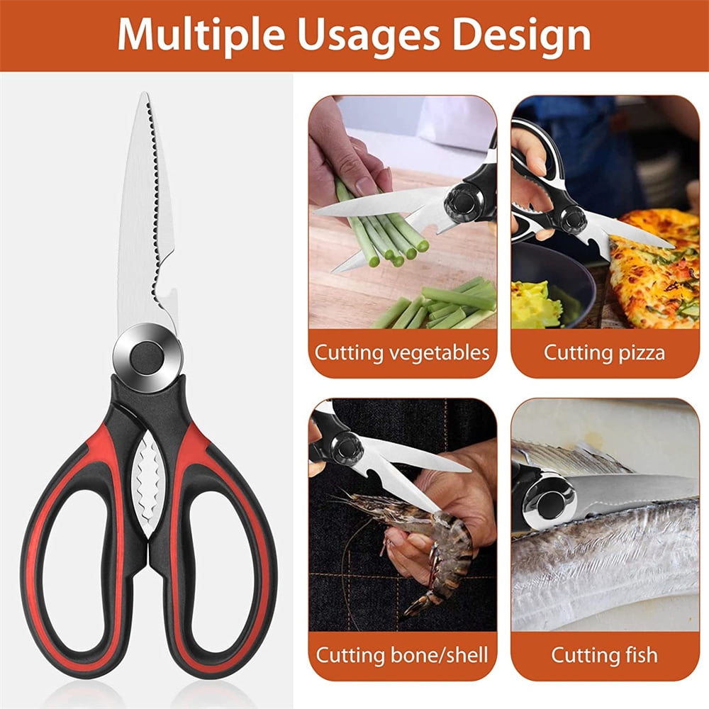Casewin Kitchen Scissors, Magnetic Sheath Holder for Fridge, Heavy Duty  Stainless Steel Kitchen Shears, Advanced Technology for Smooth Taking  Apart