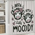 thumbnail image 6 of Orinice Cute Cow Flowers Headband Bathroom Decor Set with Hooks, Colorful Luxurious Print Polyester Fabric Shower Curtain Set, Home Bathtubs Decoration, Multi Size 36x72, 6 of 7