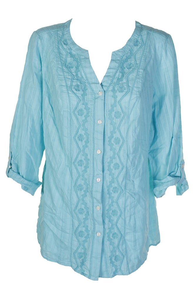 plus size aqua shirt