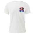 thumbnail image 4 of Mens Shirts Print Coconut Tree Blouses Round Neck Casual Short Sleeve Round-Neck Top White M T-shirts for Men, 4 of 4