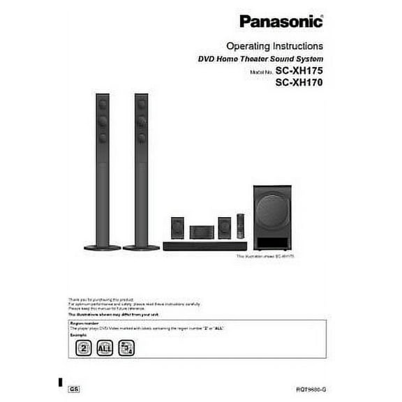 Panasonic SA-XH170 SA-XH175 Home Theater System Owners Instruction Manual REPRINT