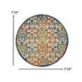 thumbnail image 2 of 8â€™ Round Rainbow Colored Indoor Outdoor Area Rug, 2 of 8