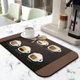 thumbnail image 2 of Exceptional 19.5x12in Coffee Mat - Rubber-Backed, Hides Stains, Countertop Friendly, Diatom Mud, Absorbent Coffee Drying Mat, Perfect Coffee Bar Accessory, 2 of 7