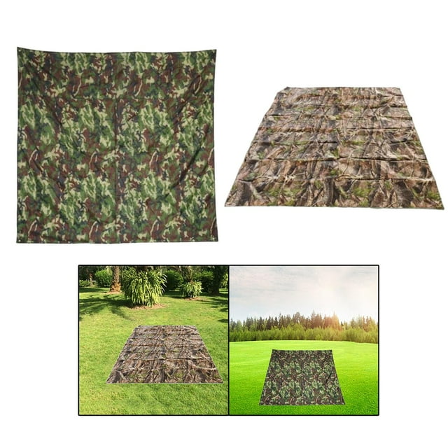 2pieces Camping Tarp Waterproof Picnic Mat Multifunctional Tent Backpacking Macarena Huella de tienda