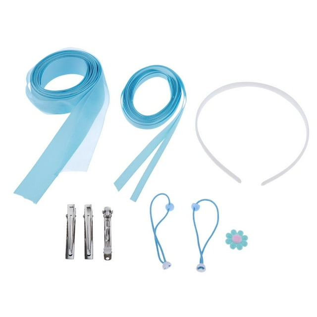 Paquete de 10 broches de presión Zulema para cabello con diadema de plástico azul