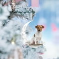 thumbnail image 2 of VerPetridure Iron Art Sit On The Moon Lovely Dog Moon Ornament For Dog Lovers Christmas Tree Pendent 2PC, 2 of 4