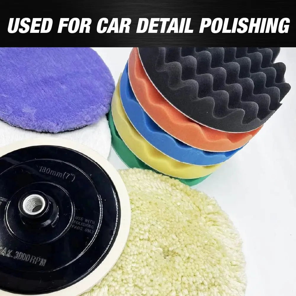 9 pcs Polishing Pad Set 7 inch - For Car Buffer Polisher Sanding,Polishing - 1689