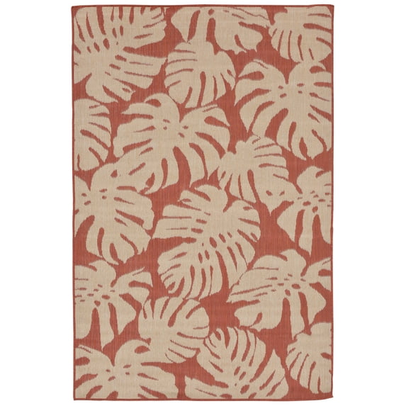 Liora Manne Terrace Fronds Rust Indoor/Outdoor Rug 7'10" x 9'10"