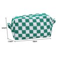 thumbnail image 2 of Bolsa de maquillaje Bolsa de maquillaje a cuadros Bolsa de maquillaje verde rosa Bolsa de maquillaje de viaje Bolsa organizadora, 2 of 5